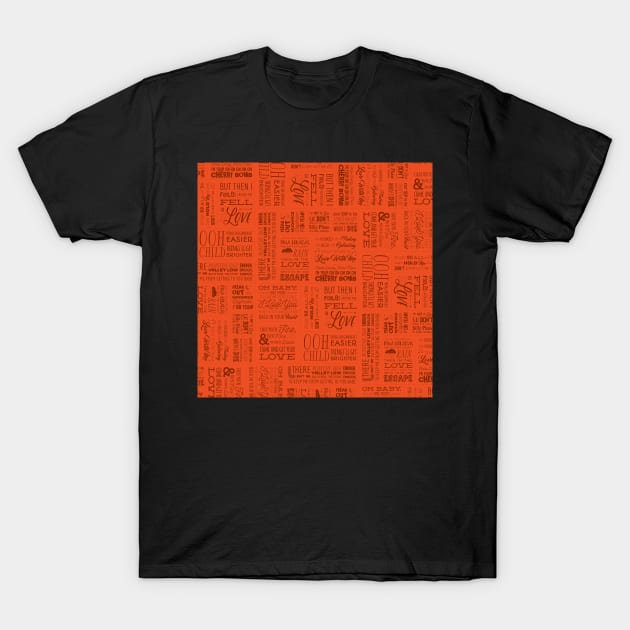 80s Song Lyrics T-Shirt by TurtleNotes